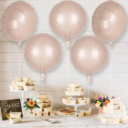 20 Pcs Black Round Shaped Balloons,18 Inch Round Foil Balloon,Giant Round Mylar Balloon Helium Balloons for Birthday Party Baby Shower Wedding Decorations (Black)