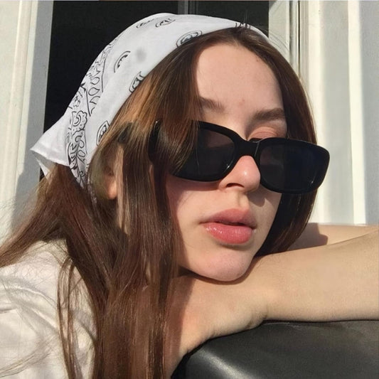 50/100 Pack Rectangle Sunglasses Bulk for Adult Retro Cheap 90s Y2K Small Glasses UV400 Protection