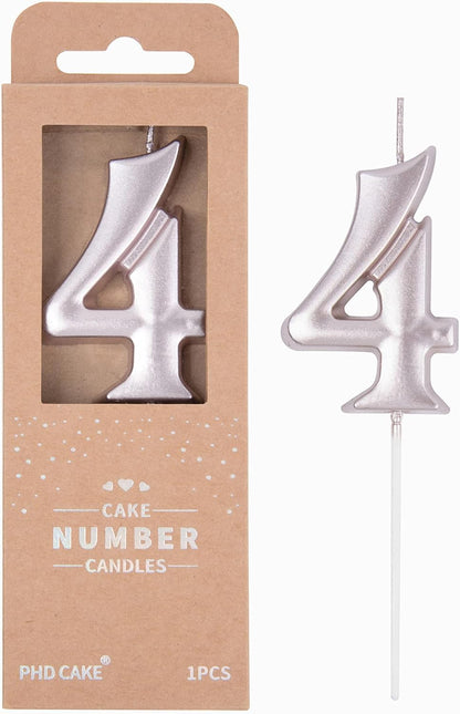 PHD CAKE 2.76 Inch Elegant Gold 1 Number Birthday Candles, Gold Number Candles, Cake Number Candles, Party Celebration