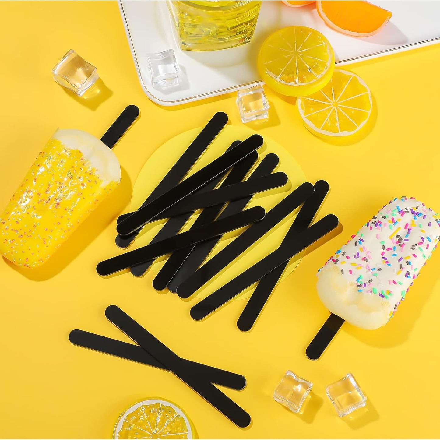 30 Pieces Acrylic Sticks Reusable Cakesicle Cake Pop Mold Mirror Ice Pop Sticks Ice Cream Cakesicle Mold for Home Cake Candy Gifts Party Craft
