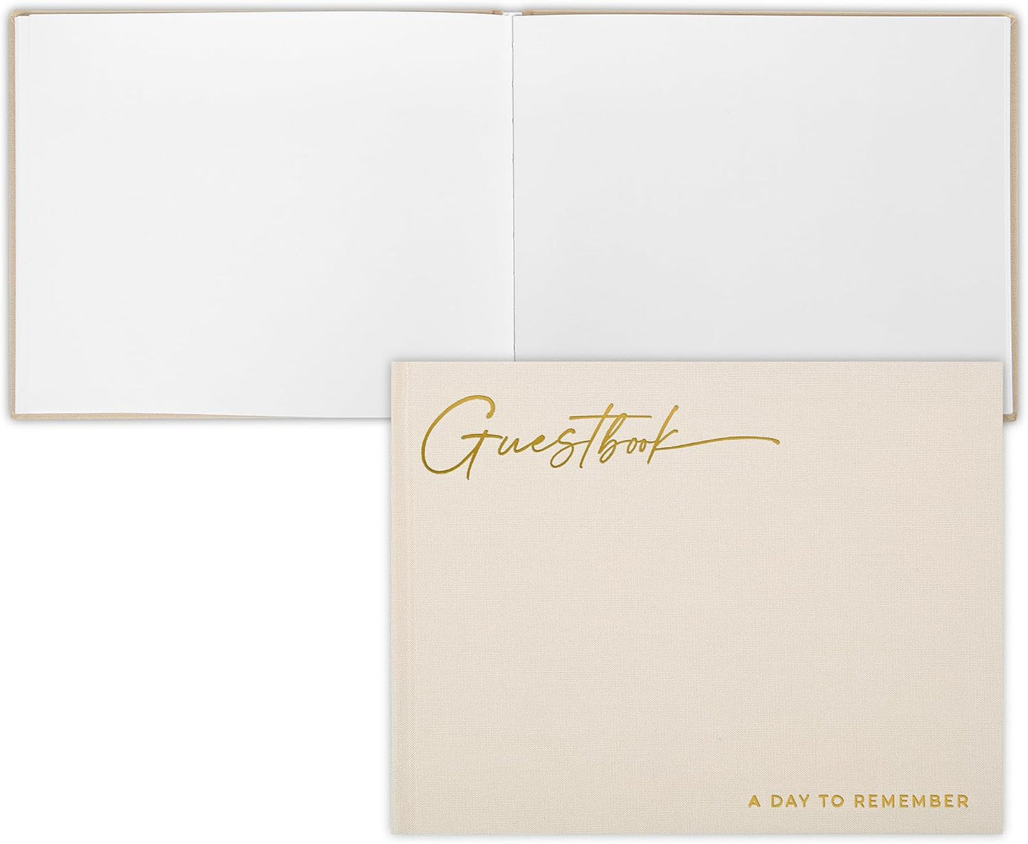 ZICOTO Beautiful Wedding Guest Book for Your Wedding Reception - Simply Elegant Guestbook to Sign in and Add Polaroid Photos - The Perfect Baby Shower Guest Book for The Special Day