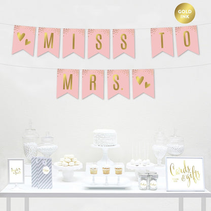 Andaz Press Blush Pink and Metallic Gold Confetti Polka Dots Bachelorette Party Bridal Shower Collection, Scavenger Hunt Game Cards, 20-Pack