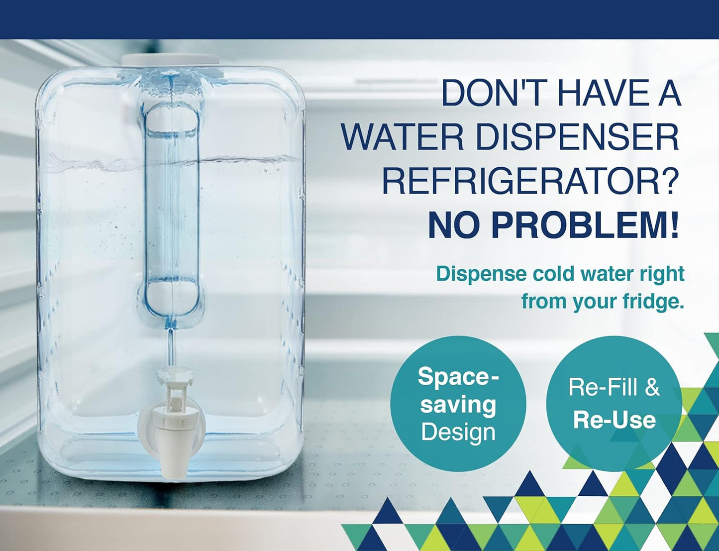Arrow Home Products 2 Gallon Drink Dispenser for Fridge - Plastic Beverage Dispenser with Spigot for Easy Dispensing - BPA Free Plastic - Convenient Handle, Easy-Pour Spout