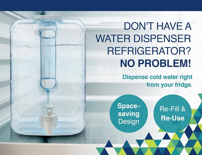 Arrow Home Products 2 Gallon Drink Dispenser for Fridge - Plastic Beverage Dispenser with Spigot for Easy Dispensing - BPA Free Plastic - Convenient Handle, Easy-Pour Spout