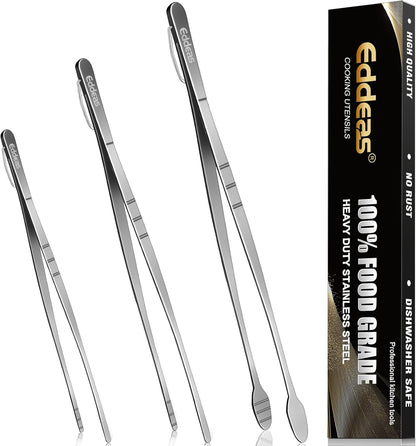 EDDEAS 12 PCS Small Serving Tongs, 4.3" Mini Gold Tongs, Gold Kitchen Tongs for Serving Food, Coffee Bar, Tea Party, Desserts Party and Ice Bucket
