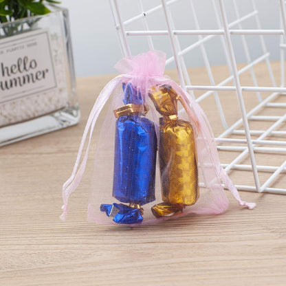 100pcs White Organza Bags 2x3 inch Sheer Drawstring Gift Bags Jewelry Pouches Wedding Party Christmas Favor Gift Bags, Little Mesh Gift Pouches Mini Candy Bags for Small Presents Earrings