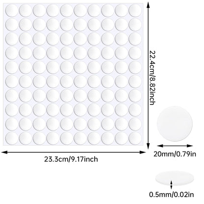 JANYUN 140 Pieces Adhesive Dots,Removable Round Putty Clear Tack No Trace Small Tape Stickers for Wall Hanging Festival Poster Office Party Decoration Picture Crafts