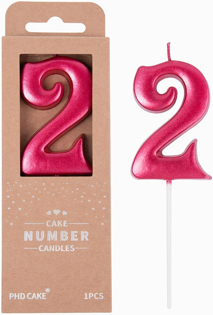 PHD CAKE 2.76 Inch Elegant Gold 1 Number Birthday Candles, Gold Number Candles, Cake Number Candles, Party Celebration