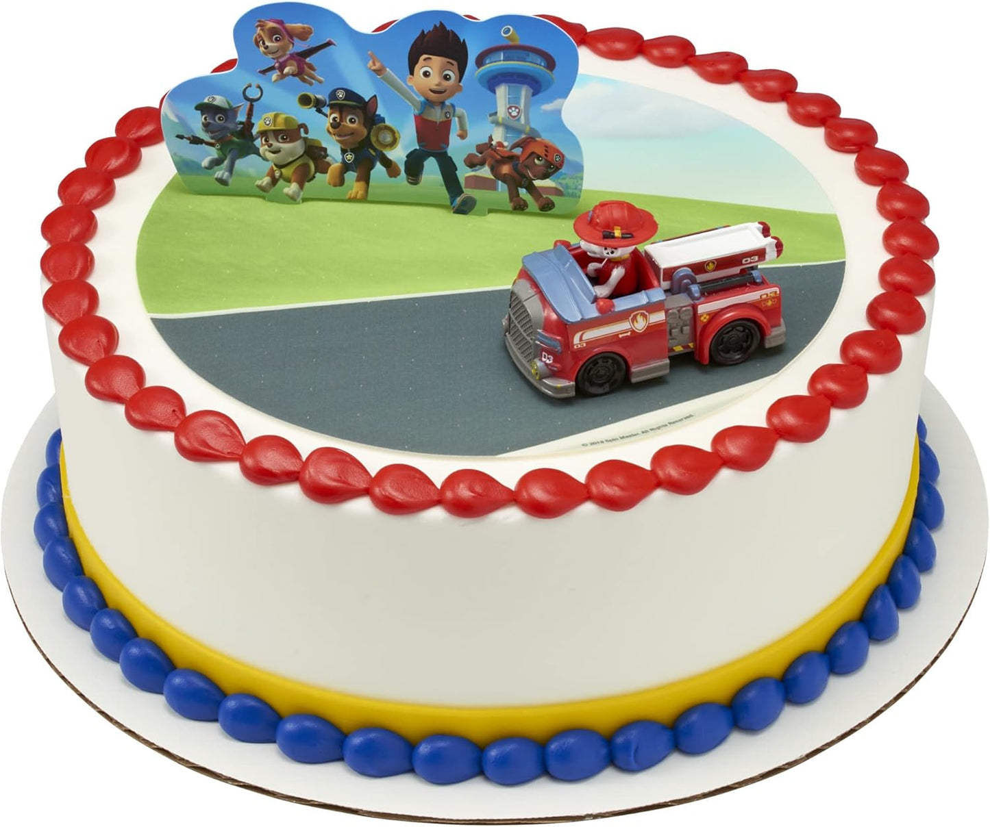 DecoPac Paw Patrol Reporting For Duty Rings, Cupcake Decorations Featuring Chase, Marshall, Skye, And Rubble - 24 Pack
