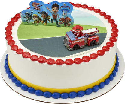 DecoPac Paw Patrol Reporting For Duty Rings, Cupcake Decorations Featuring Chase, Marshall, Skye, And Rubble - 24 Pack
