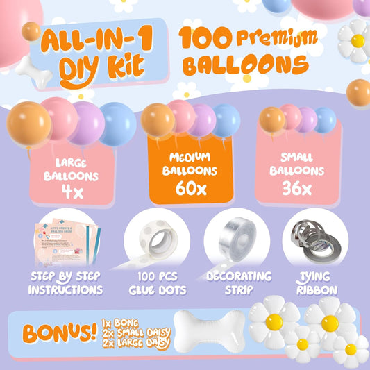 ALL-IN-1 Red Black and White Balloon Arch Kit for Red and Black Birthday Party Decorations – Reds and Blacks Balloons for White Black and Red Balloon Garland Kit – Graduation Black and Red Balloons