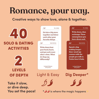 Partners are Human | 140 Conversation Cards to Help Deepen Romantic Relationships | Card Game for Bonding & Communication | Therapy for Adults