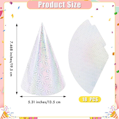 CANREVEL Party Hats for Adults, Birthday Party Headwear Supplies, Cone Hats Bulk for Women Men