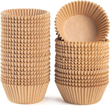 Caperci Standard White Cupcake Liners 500 Count, No Smell, Food Grade & Grease-Proof Baking Cups Paper
