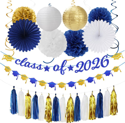 Champagne-Gold Beige Fall Baby-Shower Party-Decorations - 36pcs Welcome Home Banner Sign,Neutral Paper Lanterns,Girl Streamers Garland,Boho Hanging Tissue Pom Poms Flowers Fans Backdrop Decor Burgleda