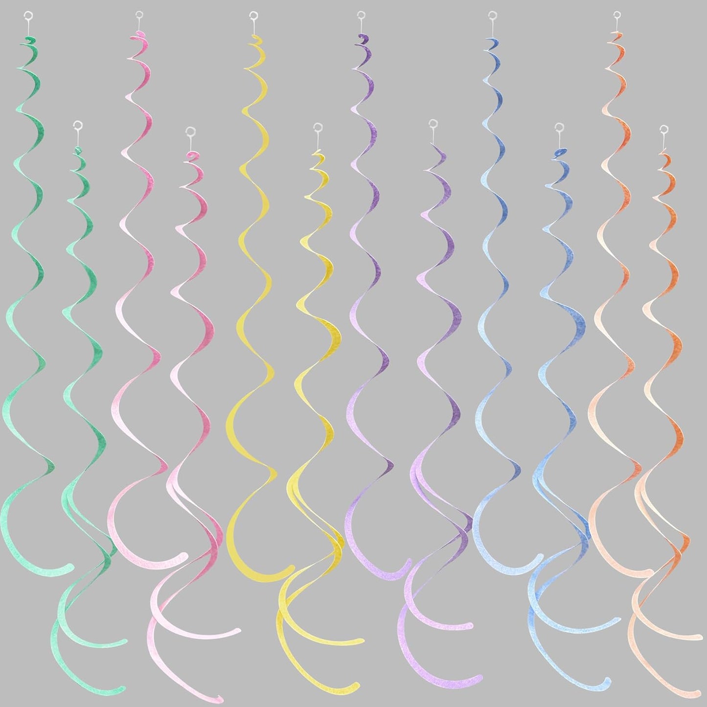 36 Pcs Blue Hanging Swirl Decorations Ombre Royal Blue White Felt Swirl Streamer Spiral Ceiling Garland for Birthday Wedding Baby Shower Graduation Under The Sea Nautical Ahoy Achor Party Supplies