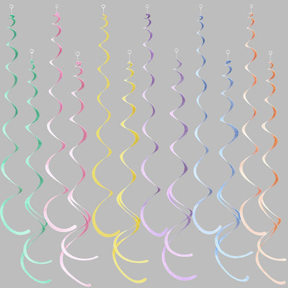 36 Pcs Blue Hanging Swirl Decorations Ombre Royal Blue White Felt Swirl Streamer Spiral Ceiling Garland for Birthday Wedding Baby Shower Graduation Under The Sea Nautical Ahoy Achor Party Supplies