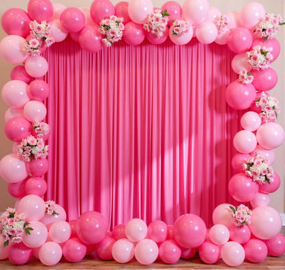 10 ft x 10 ft Wrinkle Free White Backdrop Curtains for Wedding Parties, Polyester Photography Backdrop Drapes for Birthday Parties Stage Backdrop Stand, 2 Panels 5x10FT Background Curtains