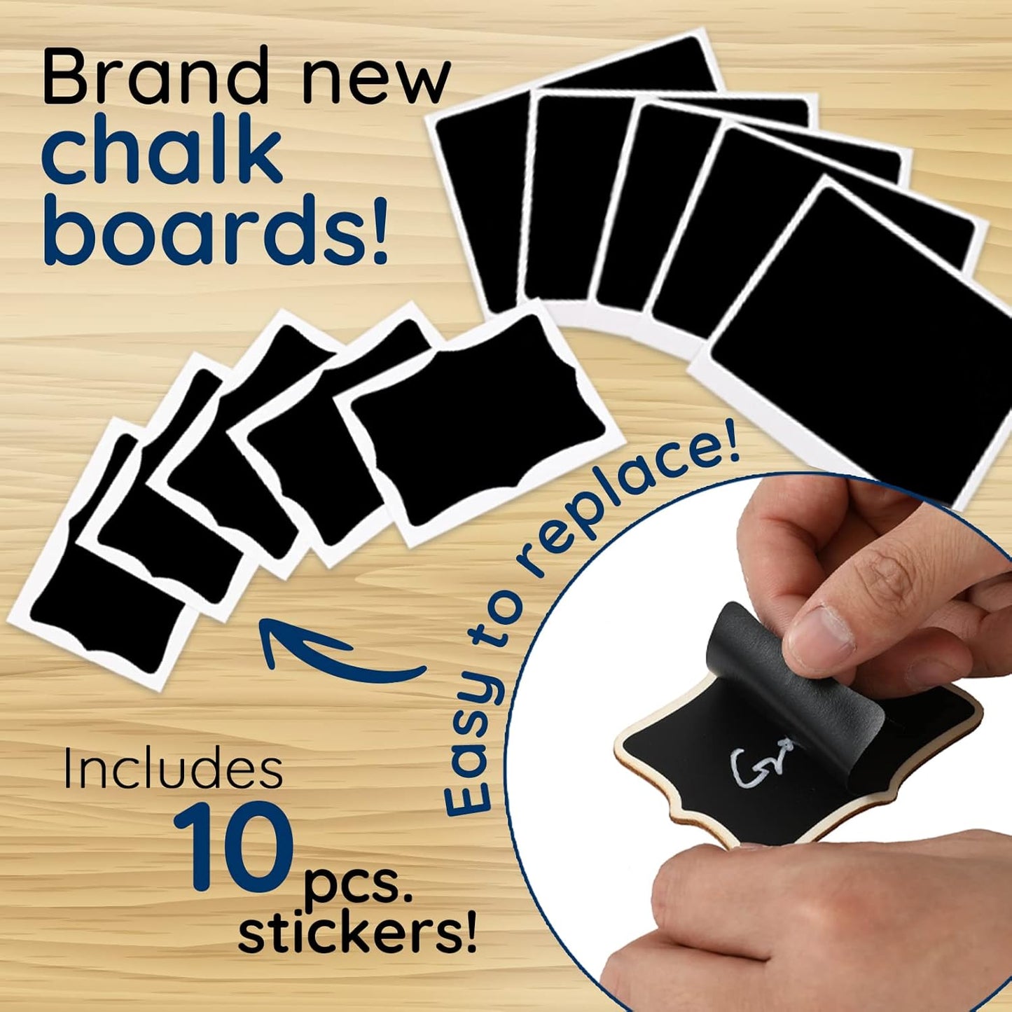 Mini Chalkboard Signs, 20 Pack Framed Small Chalk Board Food Labels with Easel Stand for Party Buffet or Wedding Celebration, Wooden Blackboard as Place Cards for Table Setting or Numbers (30)