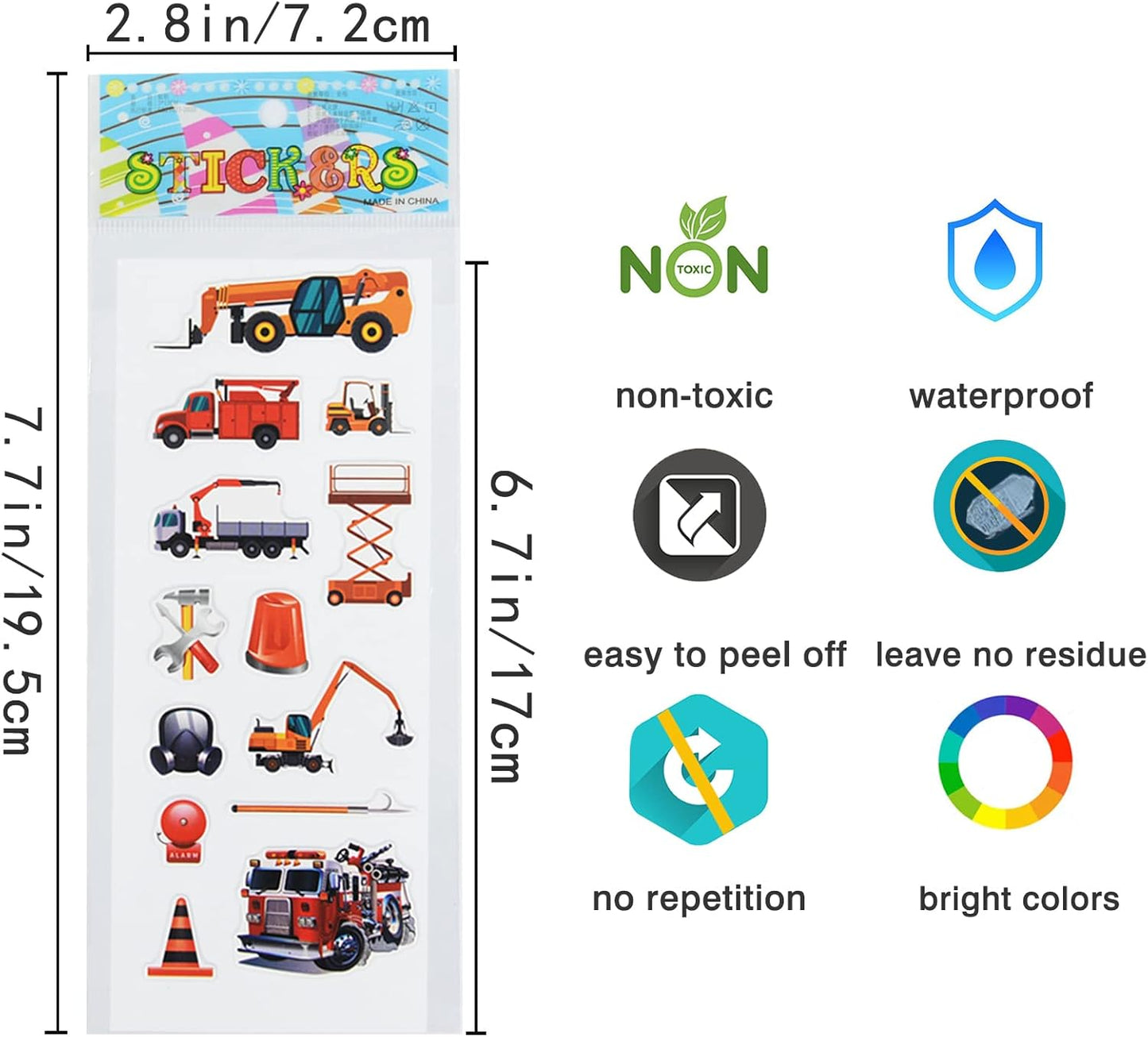 24 Sheets(500+) 3D Puffy Stickers for Toddlers Kids, Bulk Preschool Sticker Sheets for Reward, Craft, Scrapbooking Including Animal, Fruits, Dinosaurs, Fish and More