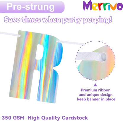 Iridescent Welcome Back We Missed You So Much Banner, Holographic Welcome Back Decorations, Pre-Strung Welcome Home sign for Office Party, Family Gathering, Back to School, Military Homecoming