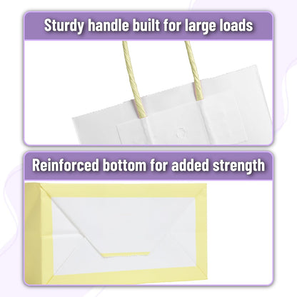 Mr. Pen- Paper Gift Bags with Handles, 32 Pack, 8.3" x 5.9" x 3.1", Pastel Paper Bags with Handles Bulk, Ideal for Gifts, Weddings, Baby Showers, Birthdays, Shopping, Retail Merchandise, Party Favor