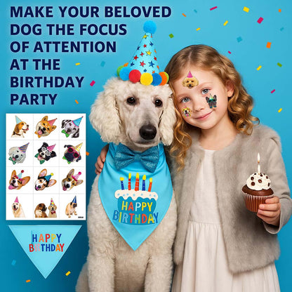 96PCS Dog Party Temporary Tattoos Stickers for Kids – Pre-Cut, Waterproof & Skin-Safe | Cute Puppy Theme 1st 2nd Birthday Supplies, Party Favors, Decorations (Normal)