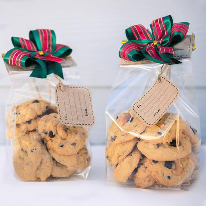 Gusseted Flat Bottom Cellophane Bags with Paper Insert 50Pcs 4x2x8 Inches Smore Bags