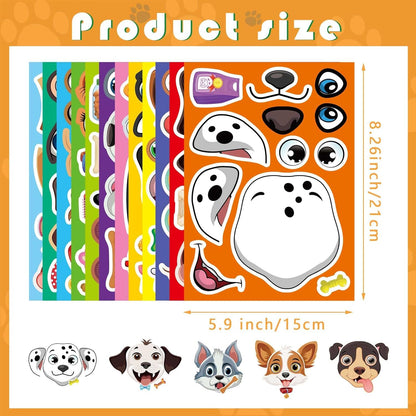 24 Sheets Make a Face Stickers for Kids Toddlers, Make Your Own Animal Mix and Match Sticker Sheets with Sea Animals Horses Dinosaurs Unicorns for Kids Crafts Party Favors Goodie Bags Stuffers