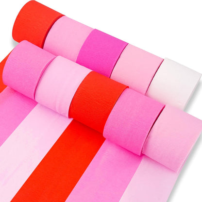 PartyWoo White Crepe Paper Streamers 10 Rolls 820 ft Pack of Pearl White Crepe Paper for Graduation Wedding Baby Shower Anniversary Gender Reveal Birthday Party Decorations (1.8 Inch x 82 Ft/Roll)