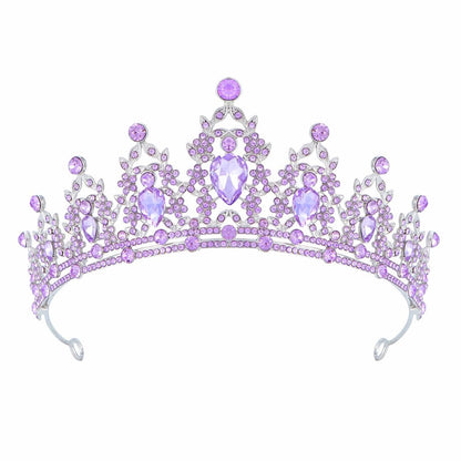 Tiara Crown for Women, Headband Hair Accessories for Birthday Wedding Party Costume Pink