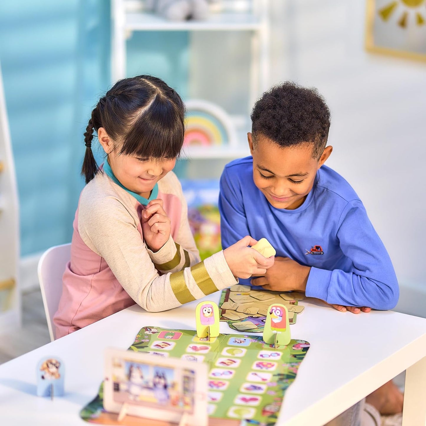 Bluey Fancy Restaurant Game, Join and Bingo as They Match Food Cards to Help Dad Prepare a Special Dinner for Mum, Serve up Fun While Building Memory and Matching Skills, Ages 3+, 2–4 Players