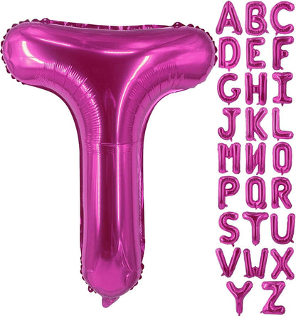 Lovoir 40 Inch Large Hot Pink Letter A Balloons Big Size Jumbo Mylar Foil Helium Balloon for Birthday Party Celebration Decorations Alphabet Hot Pink A