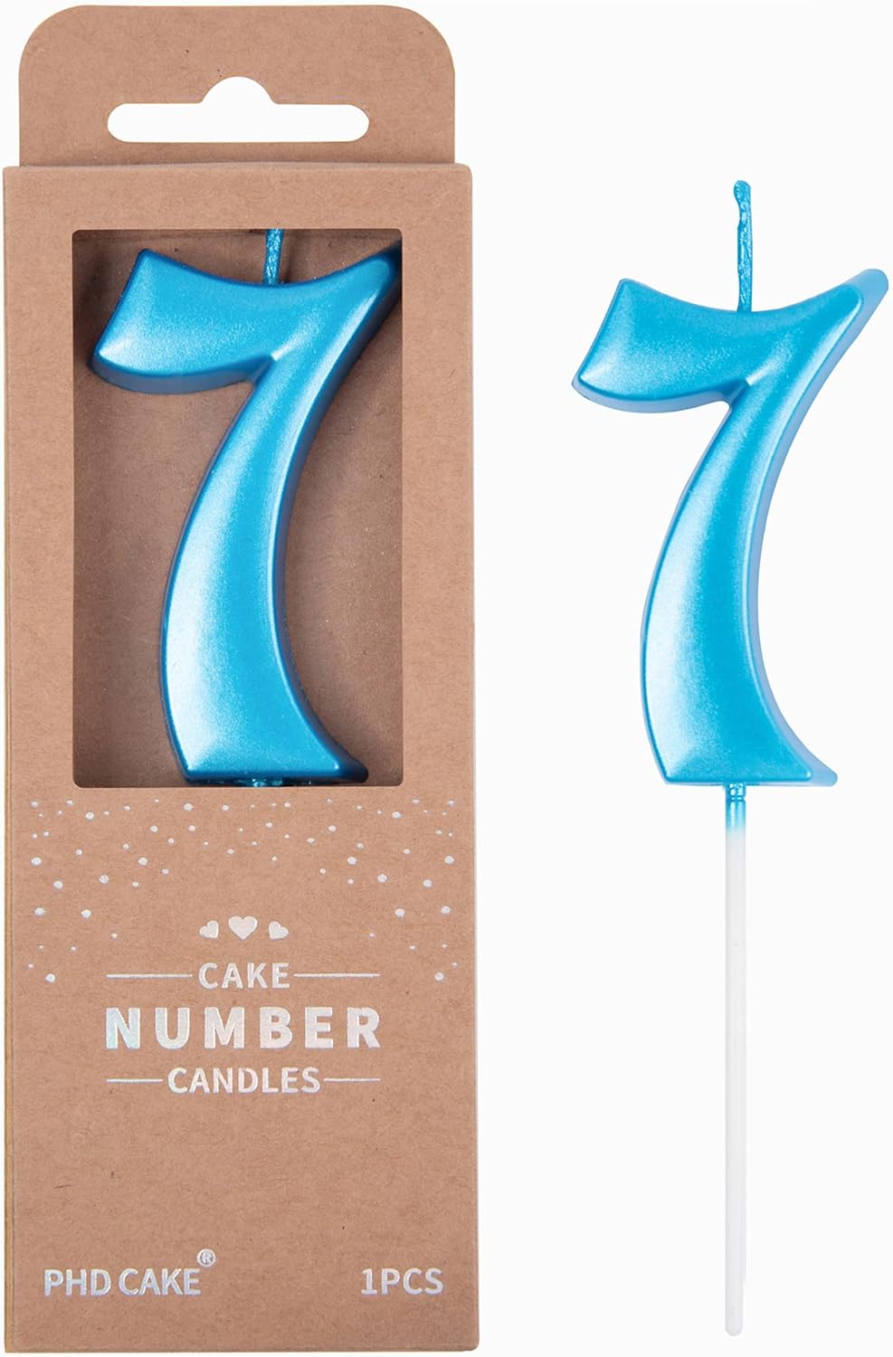 PHD CAKE 2.76 Inch Elegant Gold 1 Number Birthday Candles, Gold Number Candles, Cake Number Candles, Party Celebration