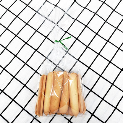 XLSFPY 100PCS Clear Cellophane Bags, 5x7 Small Treat Bags with Ties, Cake Pop Bags, Candy Bags, Goodie Bags, Rice Crispy Treat Bags, Clear Bags for Favors Birthday Party (5'' x 7'')