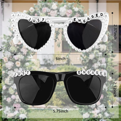 Engagement Party Decorations Just Engaged Sunglasses for Engagement Decor Just Engaged Party
