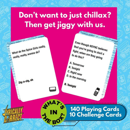 Lyrically Correct '90s & 2000s Music Trivia Card Game - Hip Hop and R&B Edition - Finish the Lyrics Challenge, Fun for Adults, Party or Family Night