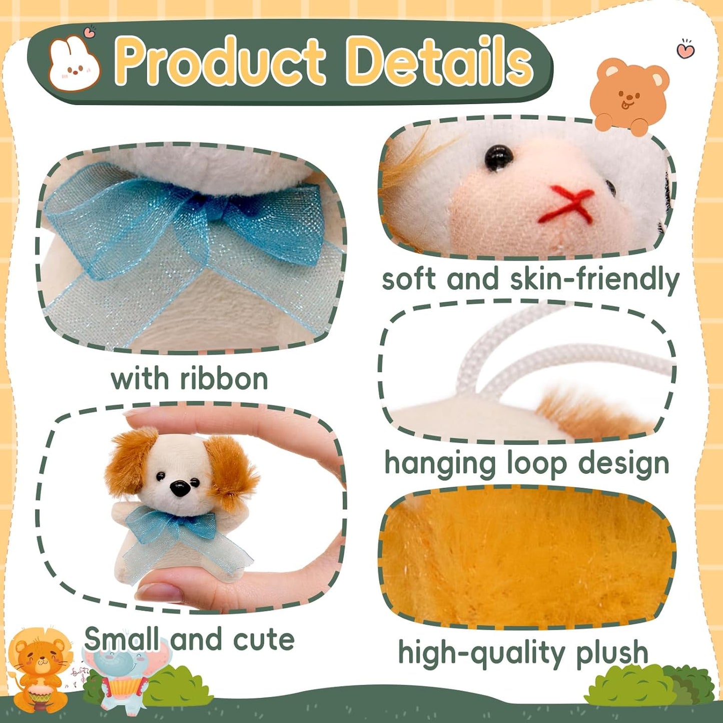 JoyRapt 24 Pack Small Stuffed Animals Bulk Gifts for Kids (2.3/2"-2.5/3.5" Each), Birthday Party Favors Toys for Classroom Prizes, Goodie Bag Pinata Fillers, Carnival Treasure Box Toys (24PCS)