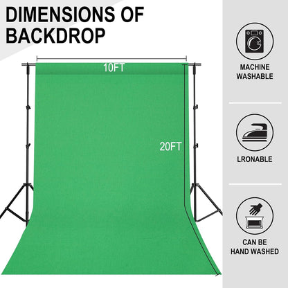 GFCC 8FTX10FT White Backdrop Background for Photography Photo Booth Backdrop for Photoshoot Background Screen Video Recording Parties Curtain