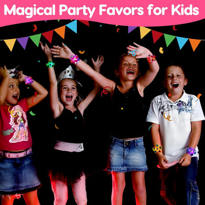 24PCS Light Up Fidget Spinner Bracelets Glow Birthday Party Favors Bulk for Kids 4-8 8-12 Summer Goodie Treat Bag Stuffers Pinata Filler Classroom Treasure Toys Carnival Prize End of Year Student Gift