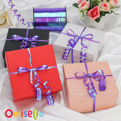 Rose Gold Curling Ribbon - 500 Yard Shiny Metallic Curling Ribbon for Gift Wrapping, Balloons, Birthdays & Parties