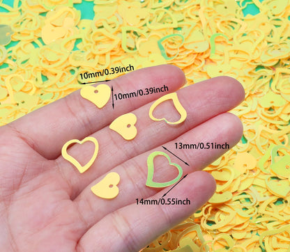 ONLYKXY 1200Pcs Love Heart Shaped Confetti, Table Wedding Decoration, Glitter Confetti for Wedding Party (Silver)