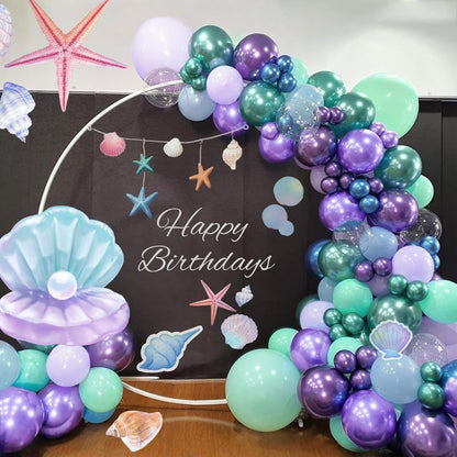 Blue Silver Balloons Set, 12 Inch Blue and Silver Balloons Dark Navy and Confetti Party Latex Balloon, Macaron Metallic Baby Blue Mixed Balloon for Birthday Graduation Baby Shower Wedding Retirement