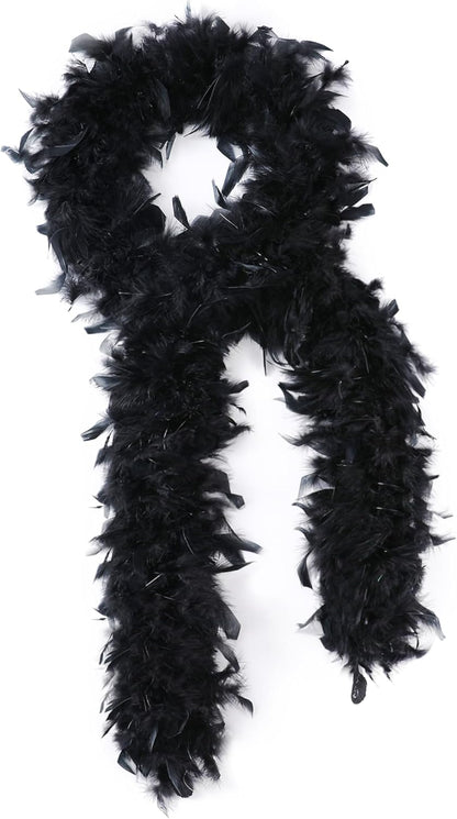 SOGUGOM Red 35g Feather Boas - 2 Yards Boa Feathers for Party, Wedding, Centerpieces, Concert, Costume and Christmas Tree(Red)