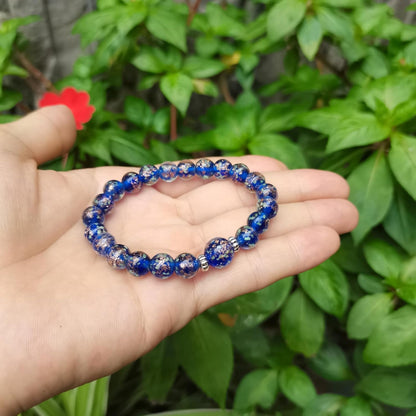 Glass Beaded Bracelet Glowing Bracelet Luminous Beads Bracelet for Women Glass Mermaid Bracelet Bangles Anti Anxeity Healing Energy