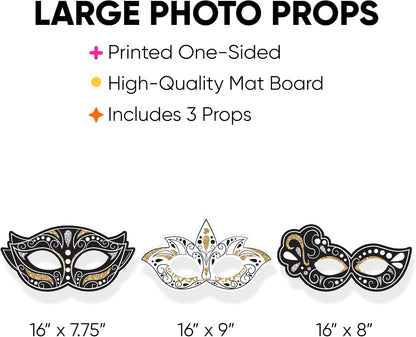 Big Dot of Happiness Prom - Photo Booth Props Kit, Dance Decorations, Photography Accessories, Party Decor- 20 Piece set