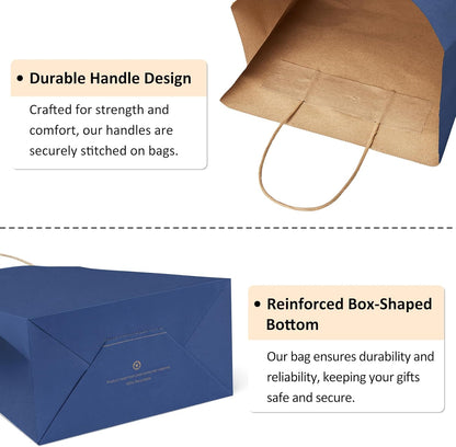 BagDream Kraft Paper Bags 25Pcs 5.25x3x8 Inches Small Paper Gift Bags with Handles Bulk for Party Favor, Retail, Merchandise, Black Gift Sacks