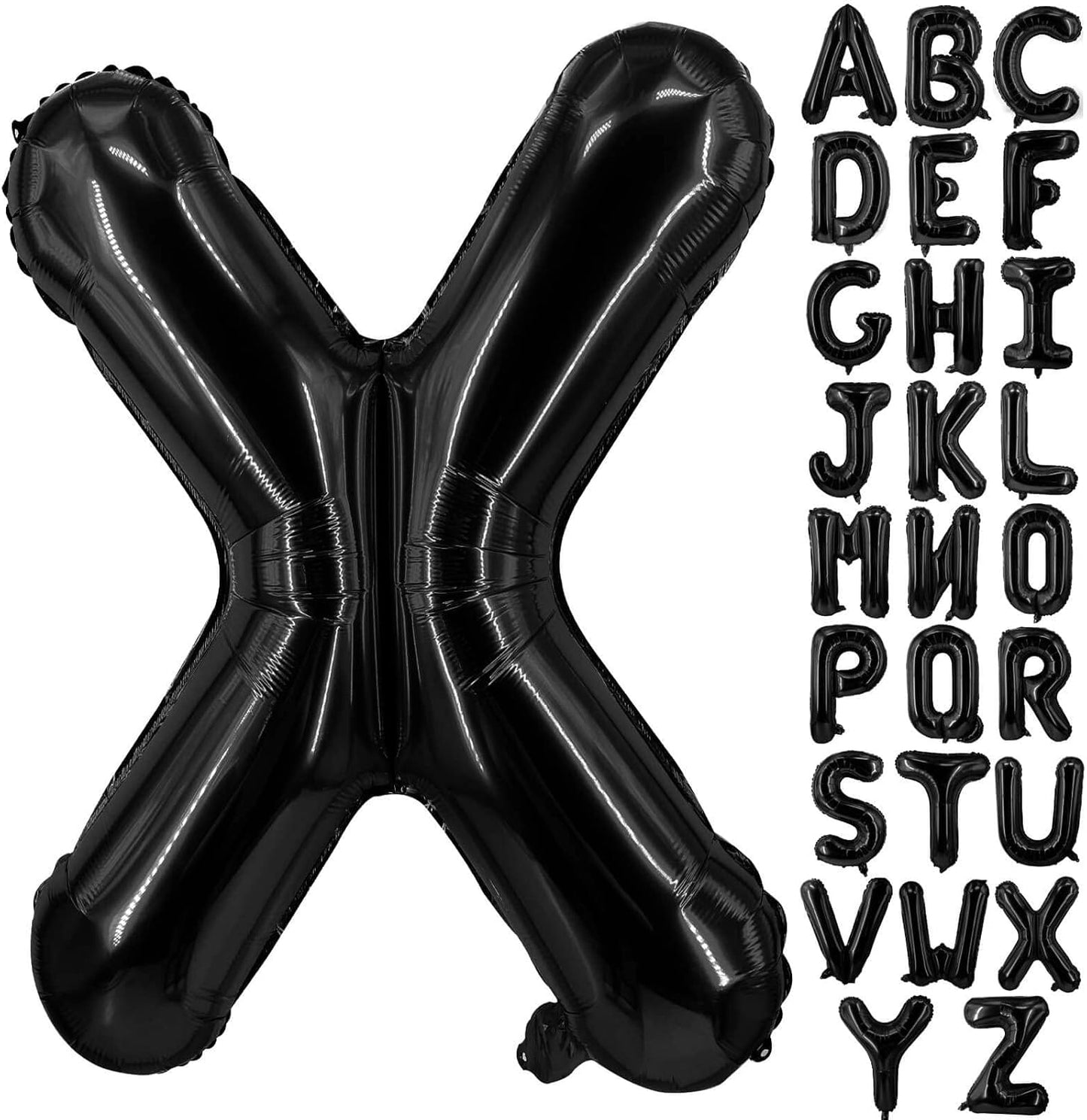 Lovoir 40 Inch Large Black Letter A Balloons Big Size Jumbo Mylar Foil Helium Balloon for Birthday Party Celebration Decorations Alphabet Black A