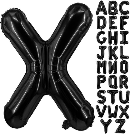 Lovoir 40 Inch Large Black Letter A Balloons Big Size Jumbo Mylar Foil Helium Balloon for Birthday Party Celebration Decorations Alphabet Black A