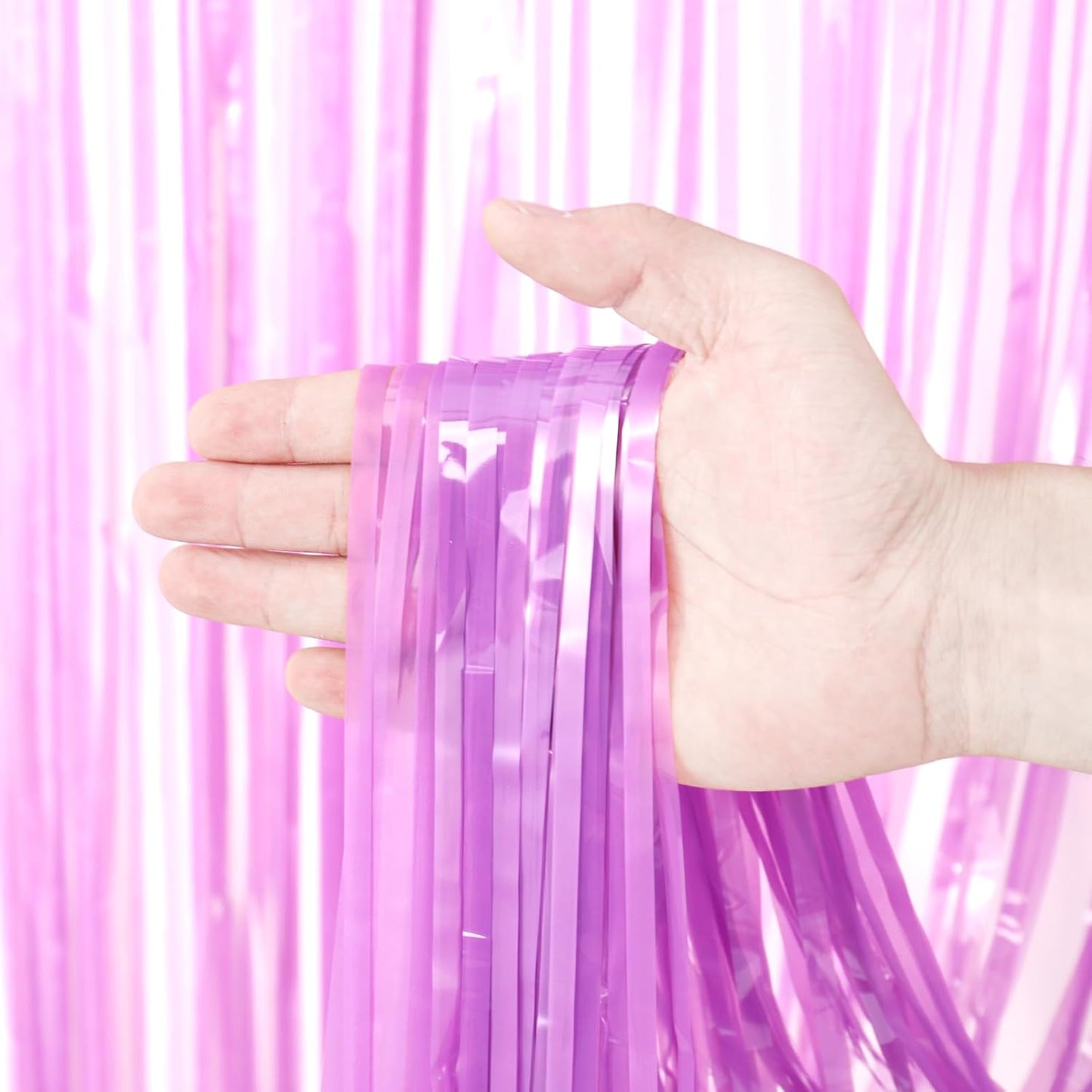 Voircoloria 3 Pack 3.3x8.2 Feet Gold Foil Fringe Backdrop Curtains, Tinsel Streamers, Fringe Backdrop for 2025 New Years Eve, Graduation, Birthday, Baby Shower, Gender Reveal, Disco Party - Colors B
